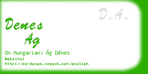 denes ag business card
